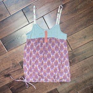 Free People Tank XS cute embroidered strap detail EUC